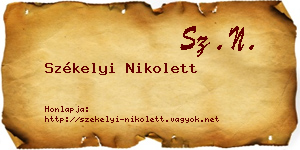 Székelyi Nikolett névjegykártya