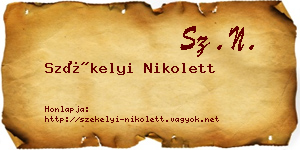 Székelyi Nikolett névjegykártya